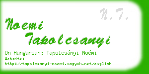 noemi tapolcsanyi business card