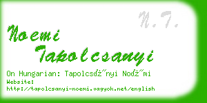 noemi tapolcsanyi business card